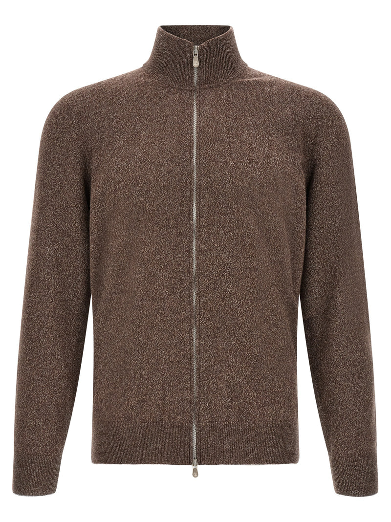 Brunello Cucinelli Brown Cashmere Cardigan