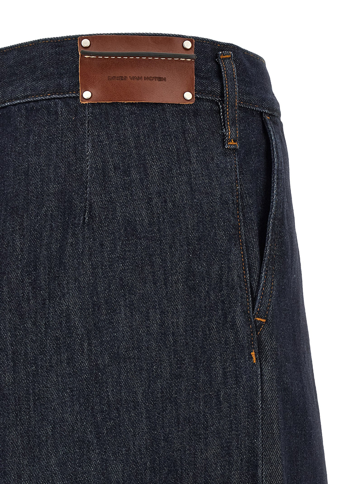 Jean en coton bleu coupe décontractée Dries Van Noten