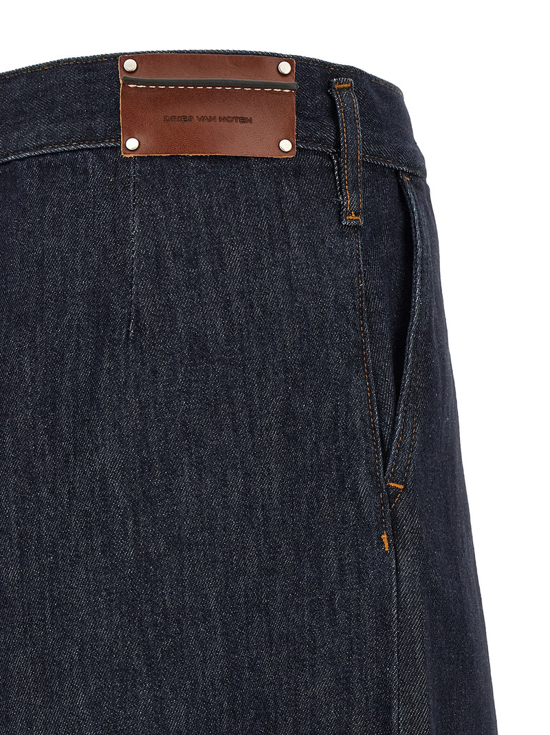 Dries Van Noten Blue Cotton Relaxed Fit Jeans