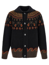 Alanui Black Wool Cardigan