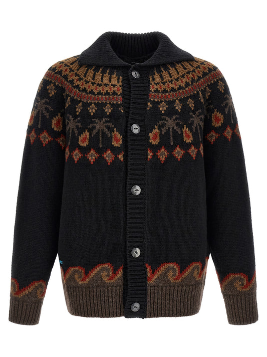 Alanui Black Wool Cardigan