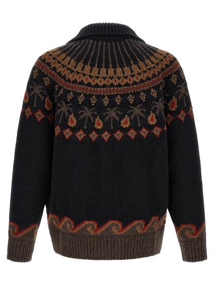 Alanui Black Wool Cardigan