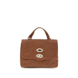 Sac Zanellato en cuir velours marron