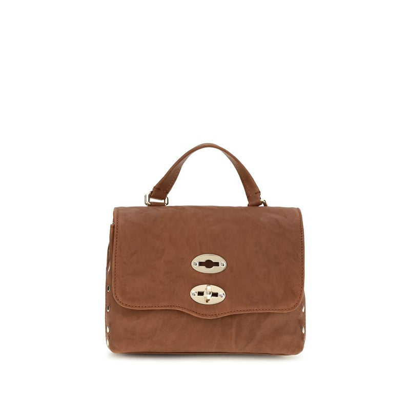 Zanellato Brown Suede Leather Shoulder Bag