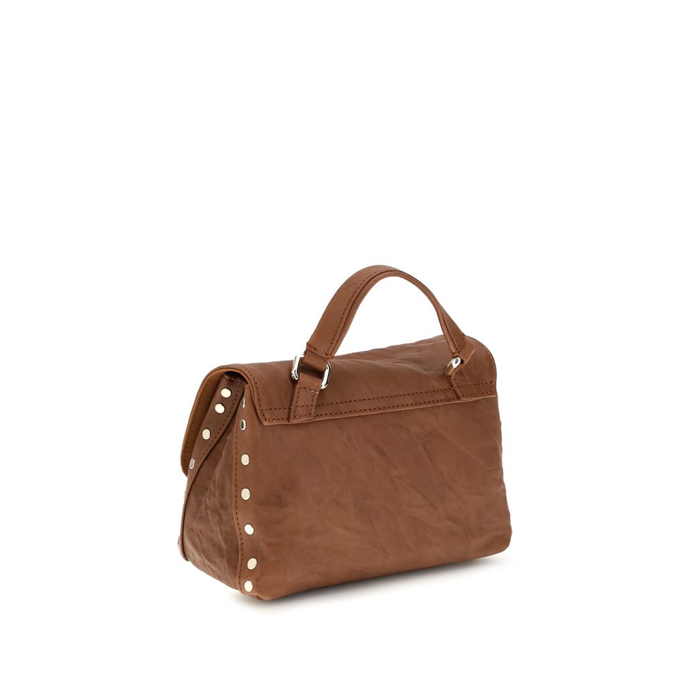 Sac Zanellato en cuir velours marron