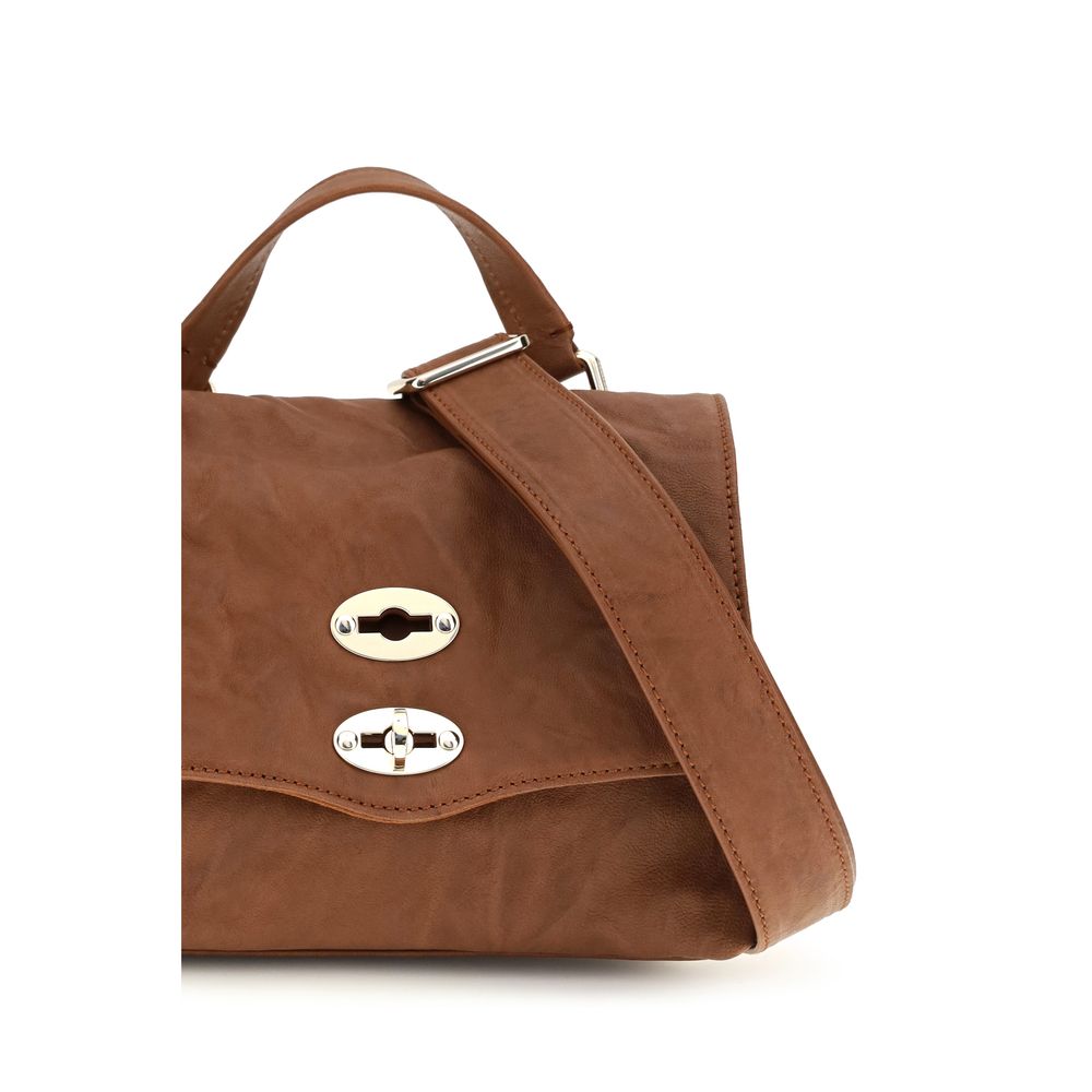 Sac Zanellato en cuir velours marron