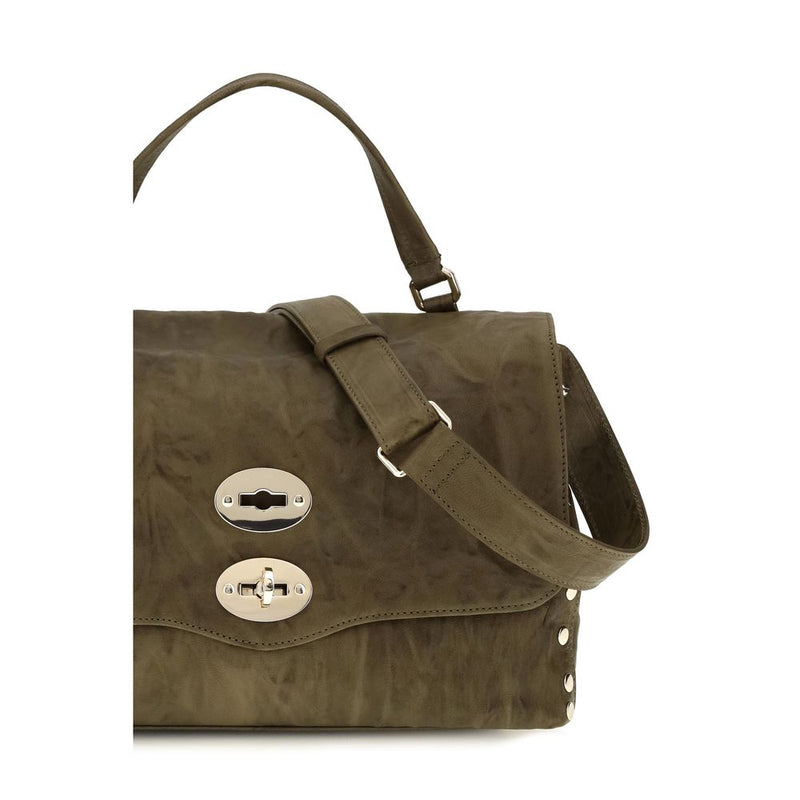 Zanellato Brown Suede Leather Shoulder Bag