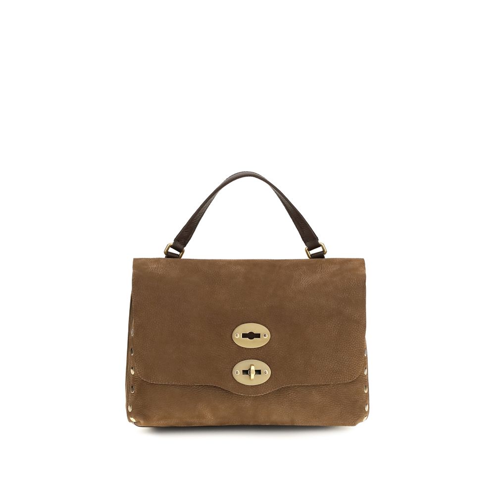 Sac Zanellato en cuir velours marron