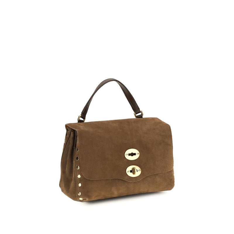 Zanellato Brown Suede Leather Shoulder Bag
