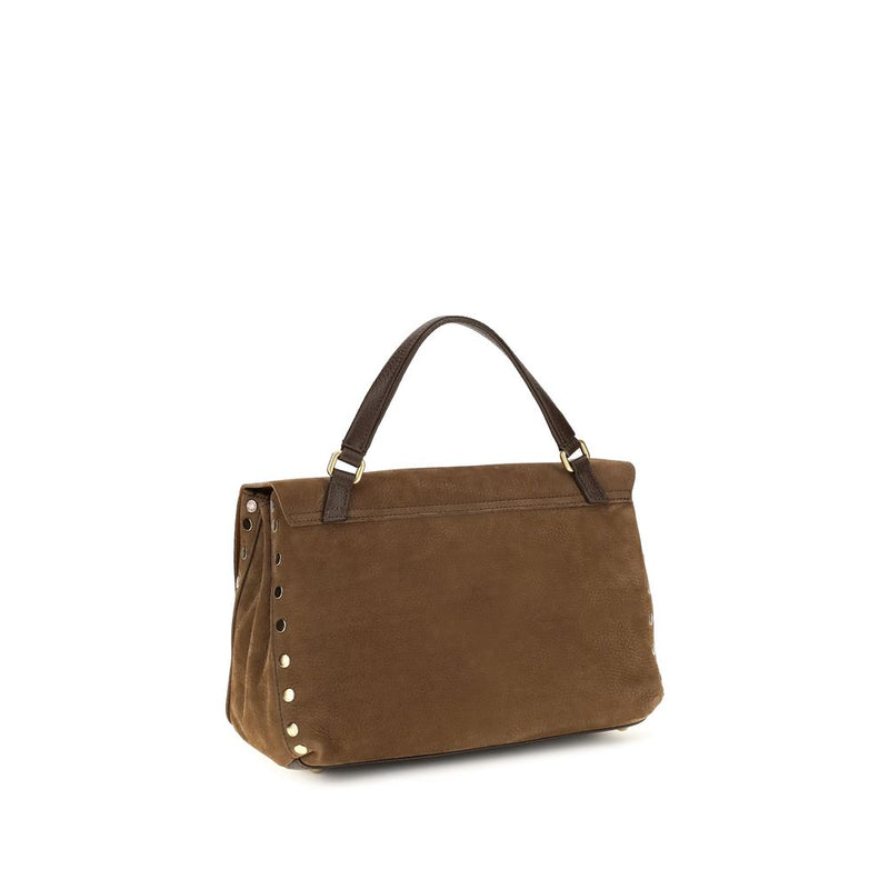 Zanellato Brown Suede Leather Shoulder Bag