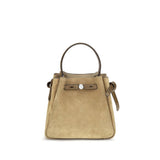 Sac seau en cuir suédé beige Tory Burch