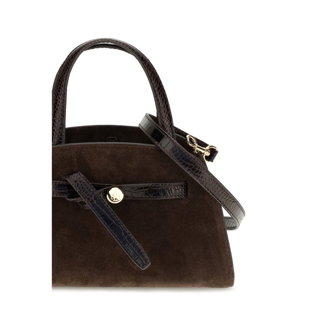 Sac à bandoulière en cuir suédé marron Tory Burch