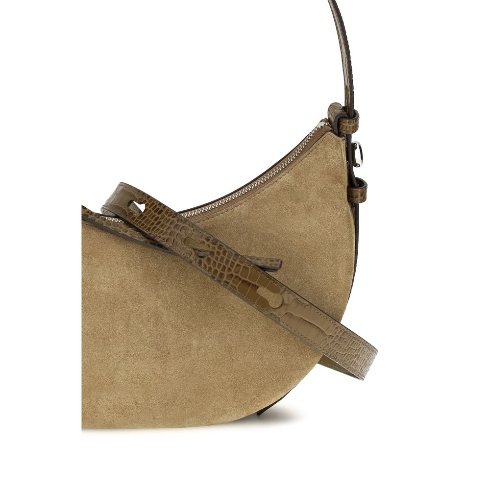 Sac à bandoulière en cuir suédé beige Tory Burch