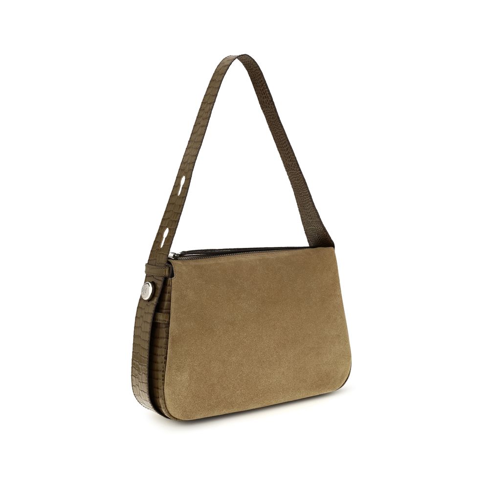 Sac à bandoulière en cuir suédé beige Tory Burch