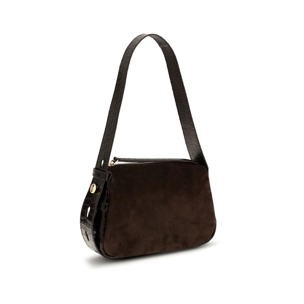 Sac à bandoulière en cuir suédé marron Tory Burch