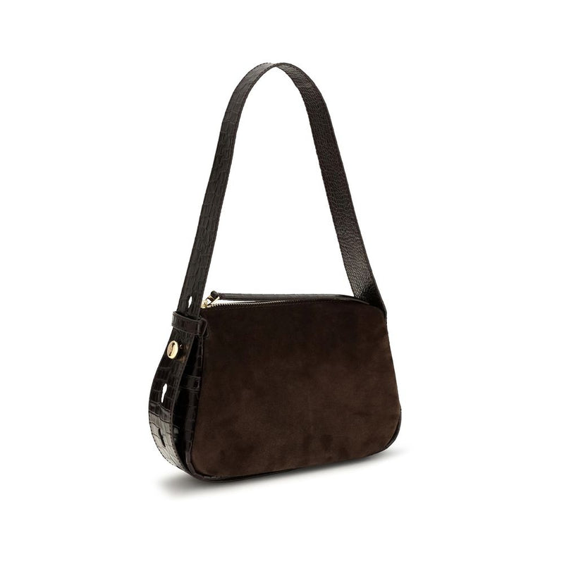 Tory Burch Brown Suede Leather Shoulder Bag