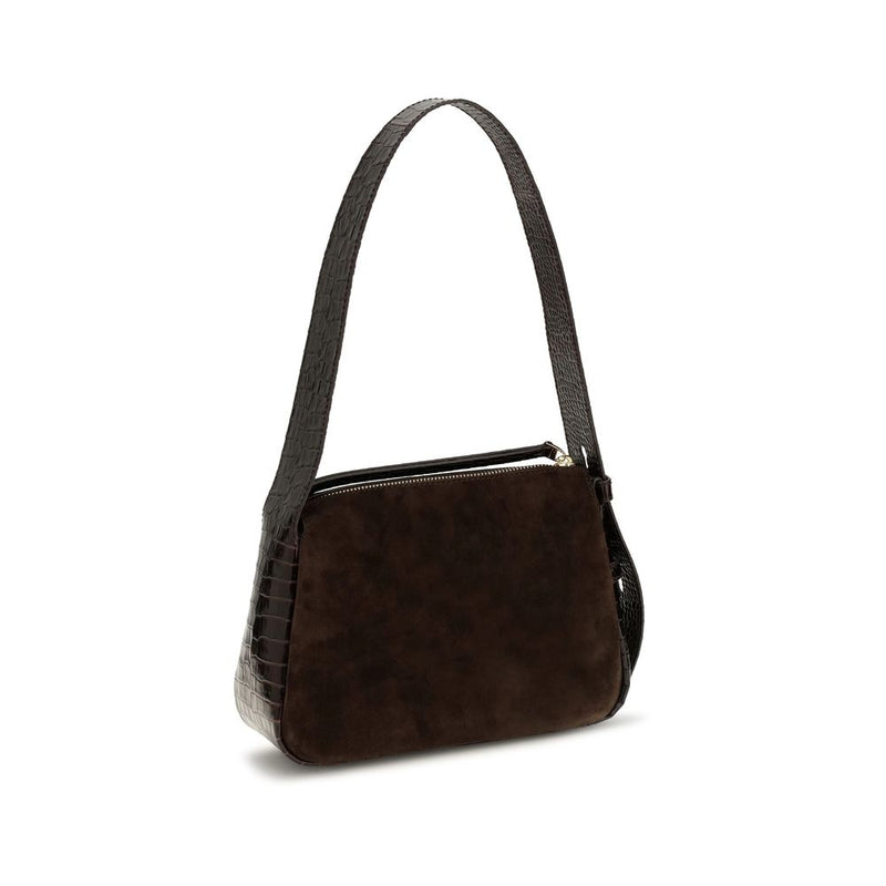 Tory Burch Brown Suede Leather Shoulder Bag