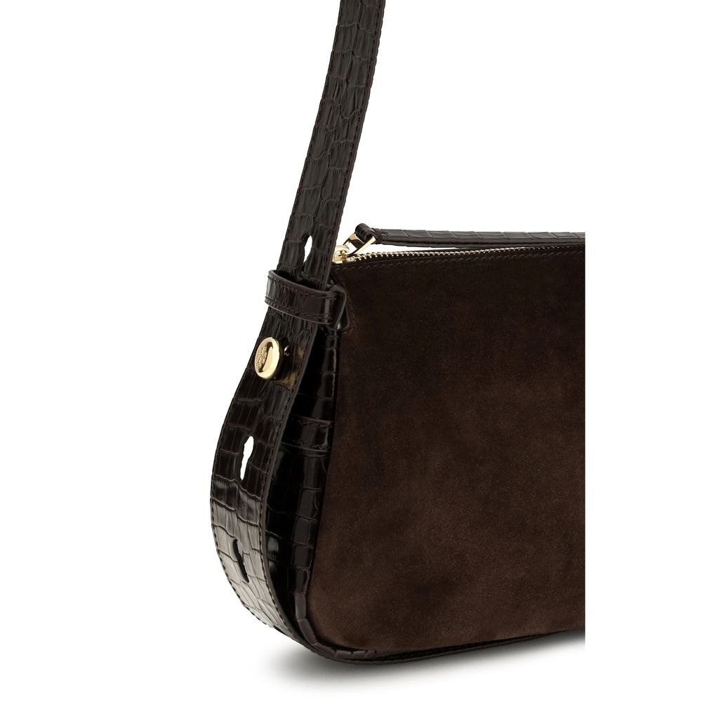 Sac à bandoulière en cuir suédé marron Tory Burch