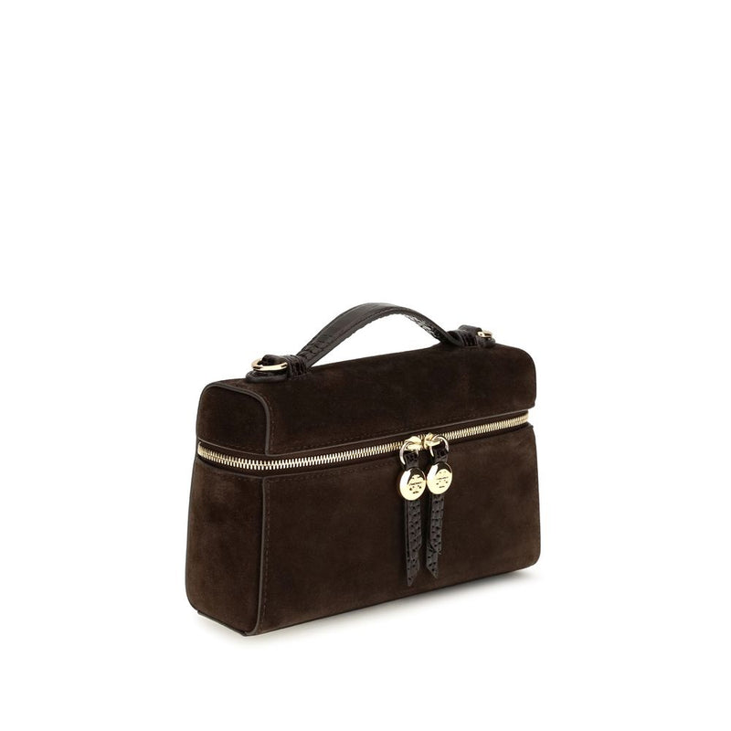Tory Burch Brown Suede Leather Shoulder Bag