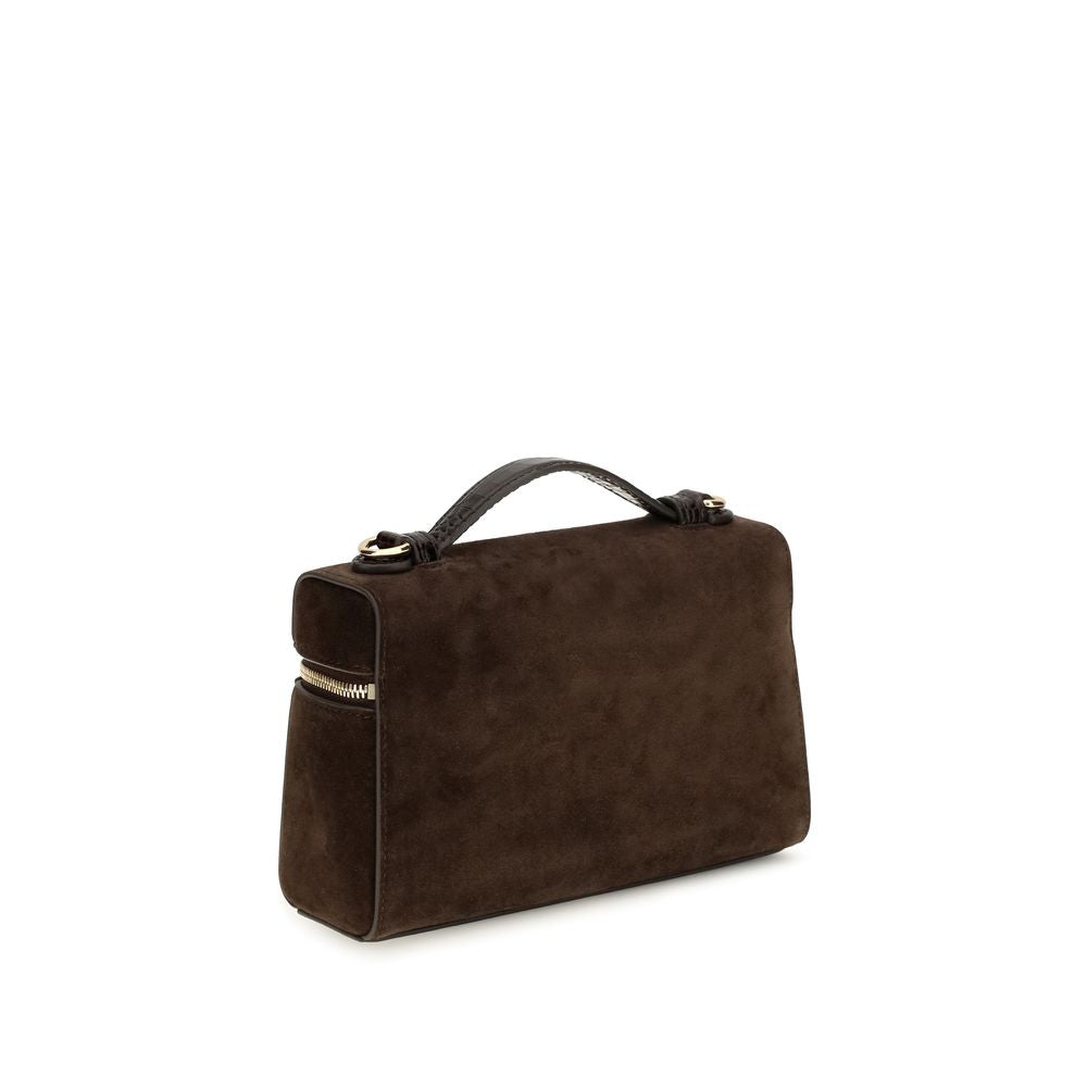 Sac à bandoulière en cuir suédé marron Tory Burch