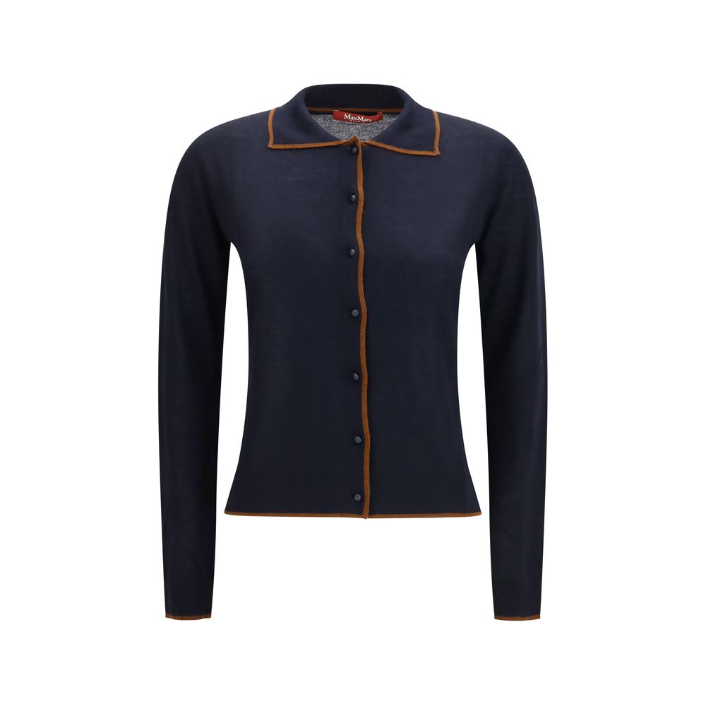 Gilet en soie bleu Max Mara