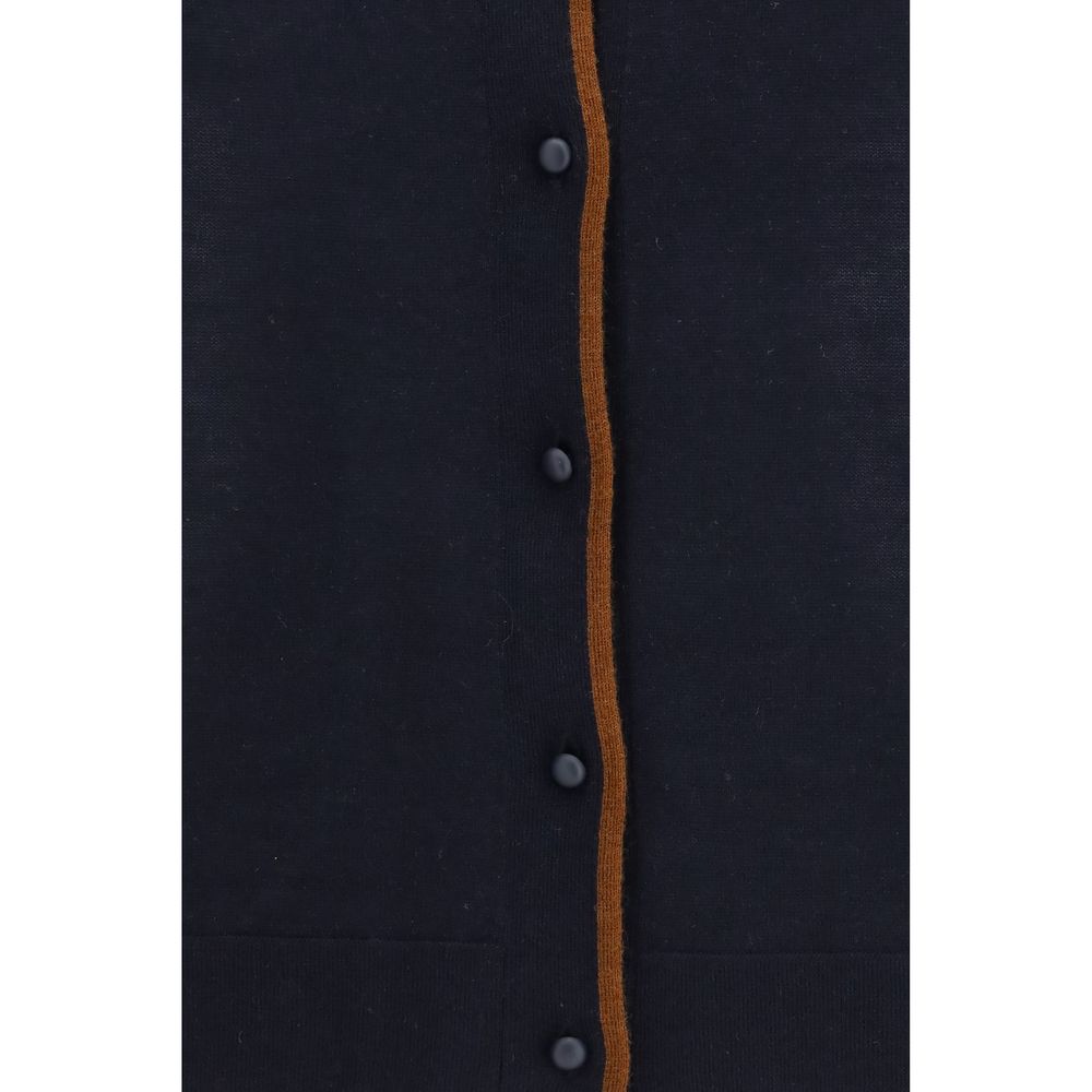 Gilet en soie bleu Max Mara