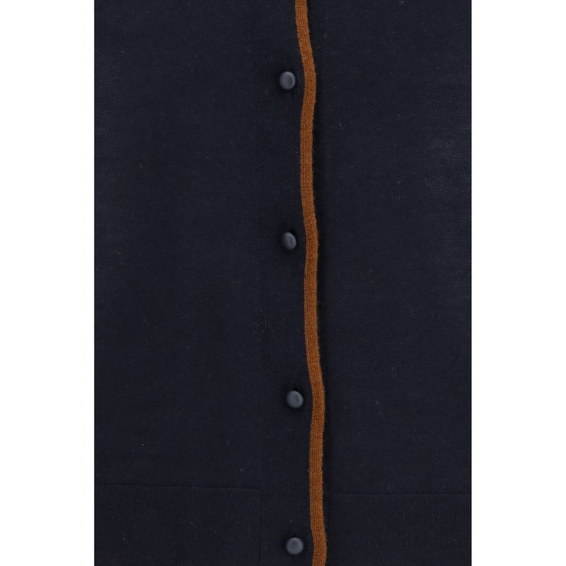 Max Mara Blue Silk Cardigan