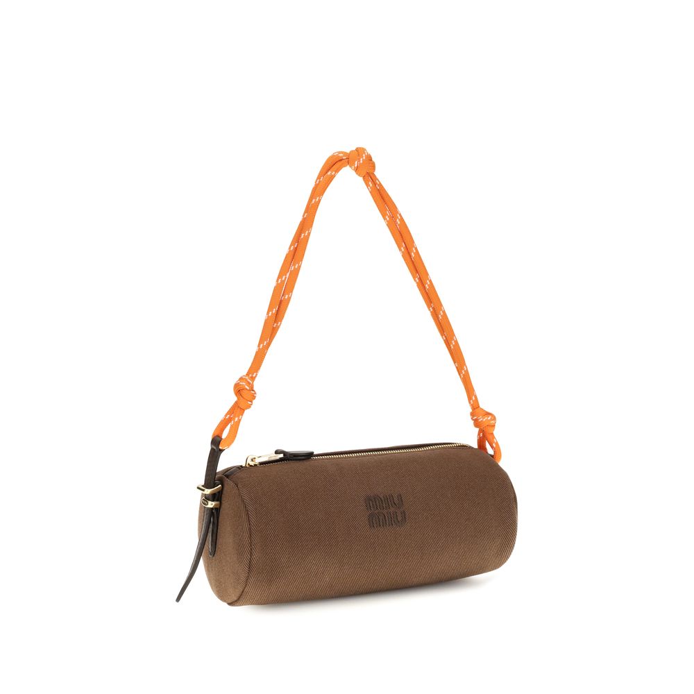 Portefeuille Miu Miu en coton marron