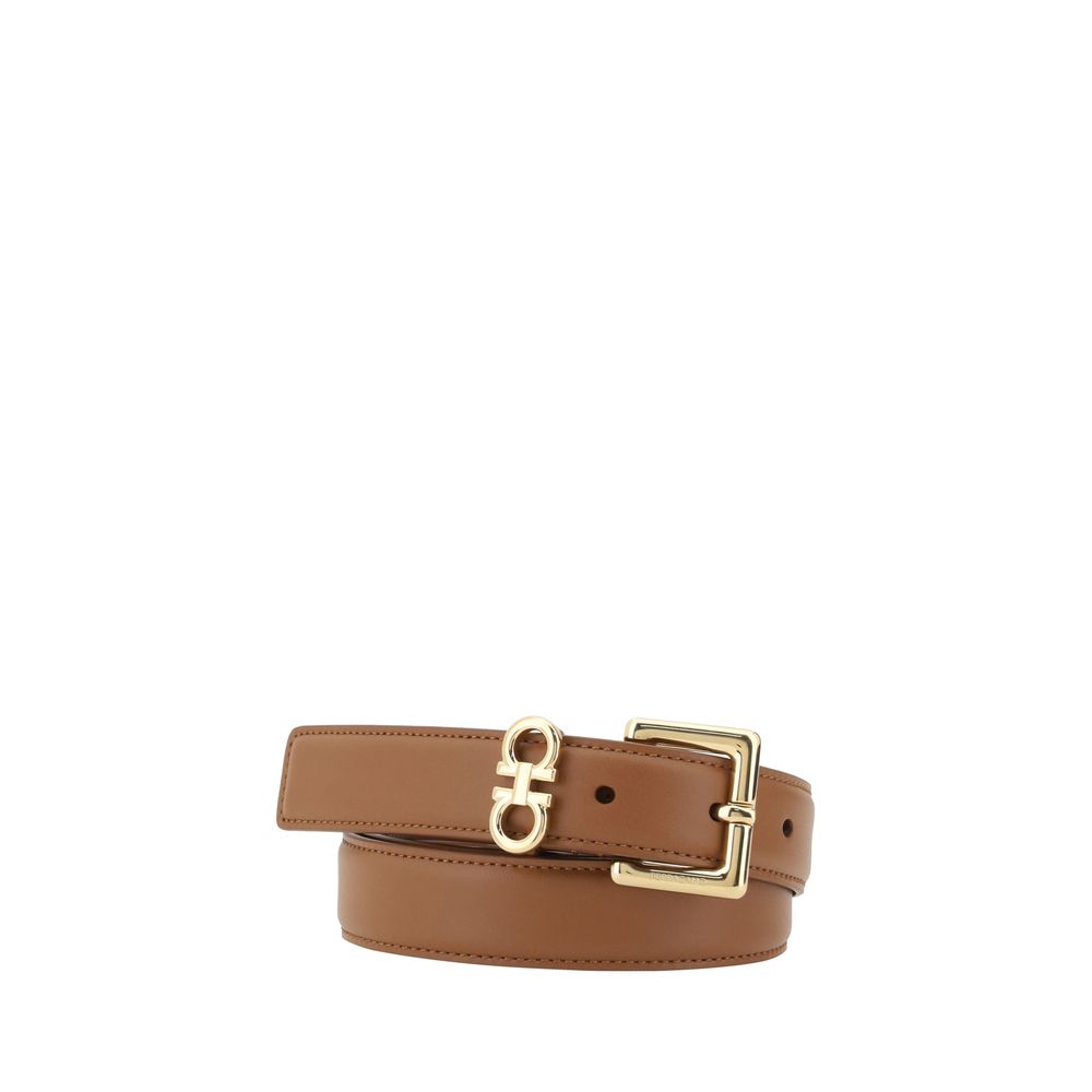 Ceinture classique en cuir de veau marron Ferragamo Bos Taurus