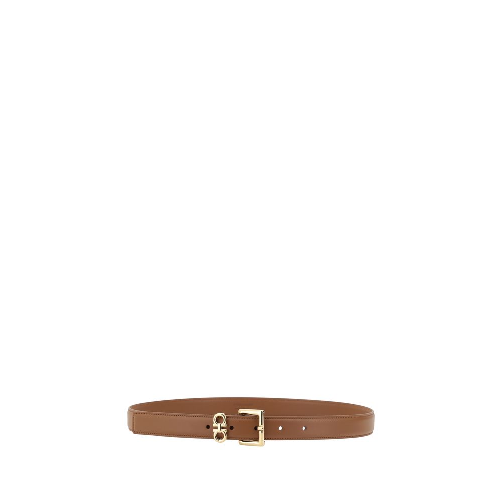 Ceinture classique en cuir de veau marron Ferragamo Bos Taurus