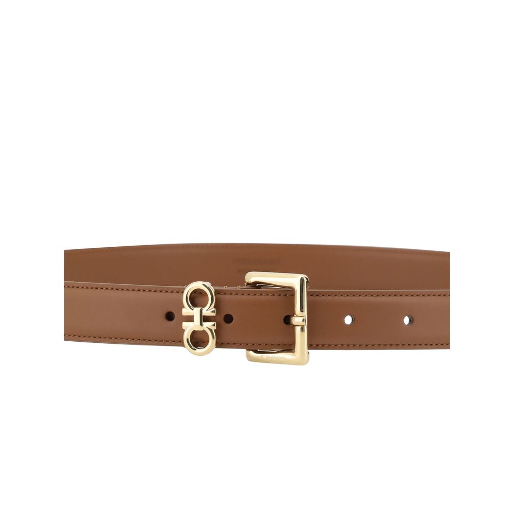 Ceinture classique en cuir de veau marron Ferragamo Bos Taurus