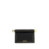 Pochette Jacquemus noire en cuir d'agneau Ovis Aries Aries