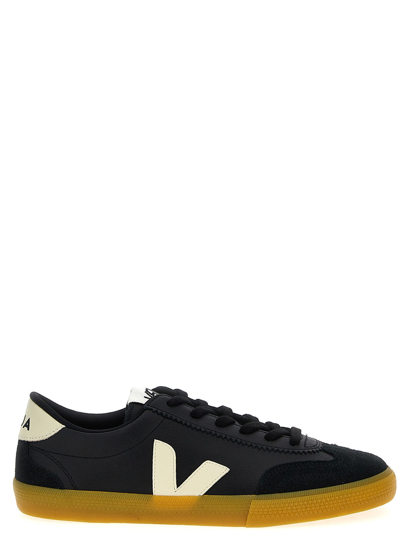 Veja Black Calfskin Low Top Sneakers