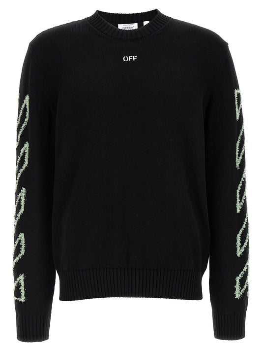 Off-White Black Cotton Cardigan