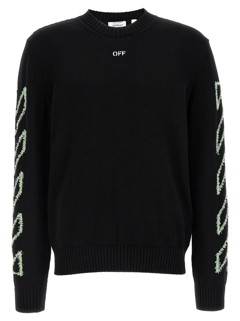 Off-White Black Cotton Cardigan