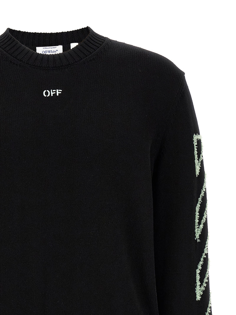 Off-White Black Cotton Cardigan