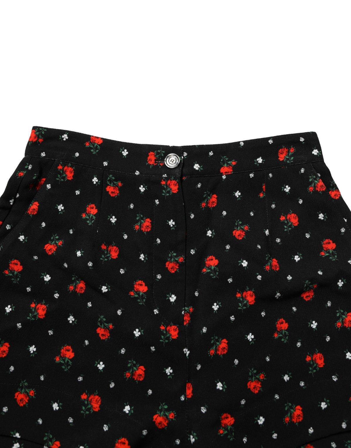 Shorts Dolce & Gabbana femme taille haute noirs à motif floral