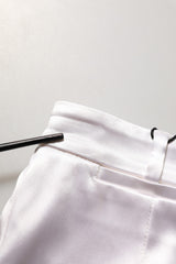 Dolce & Gabbana Short Femme Taille Haute en Satin Blanc
