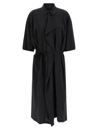 Lemaire Black Silk Midi Dress