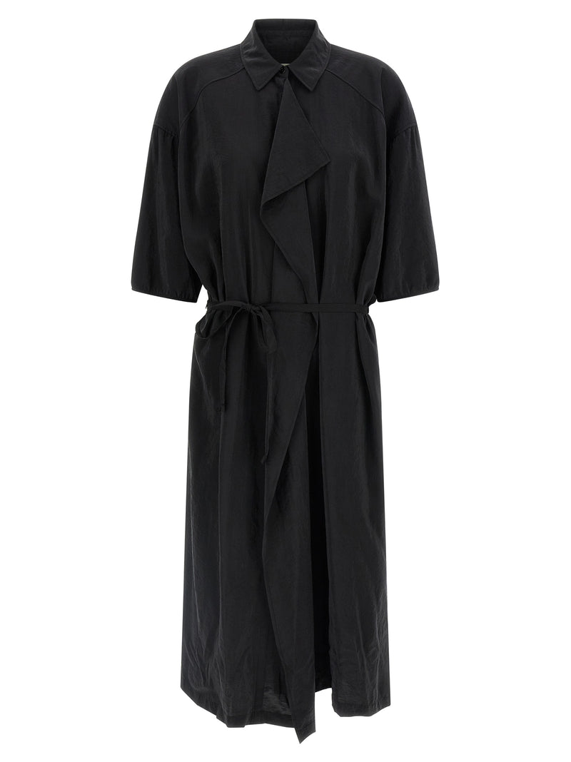 Lemaire Black Silk Midi Dress