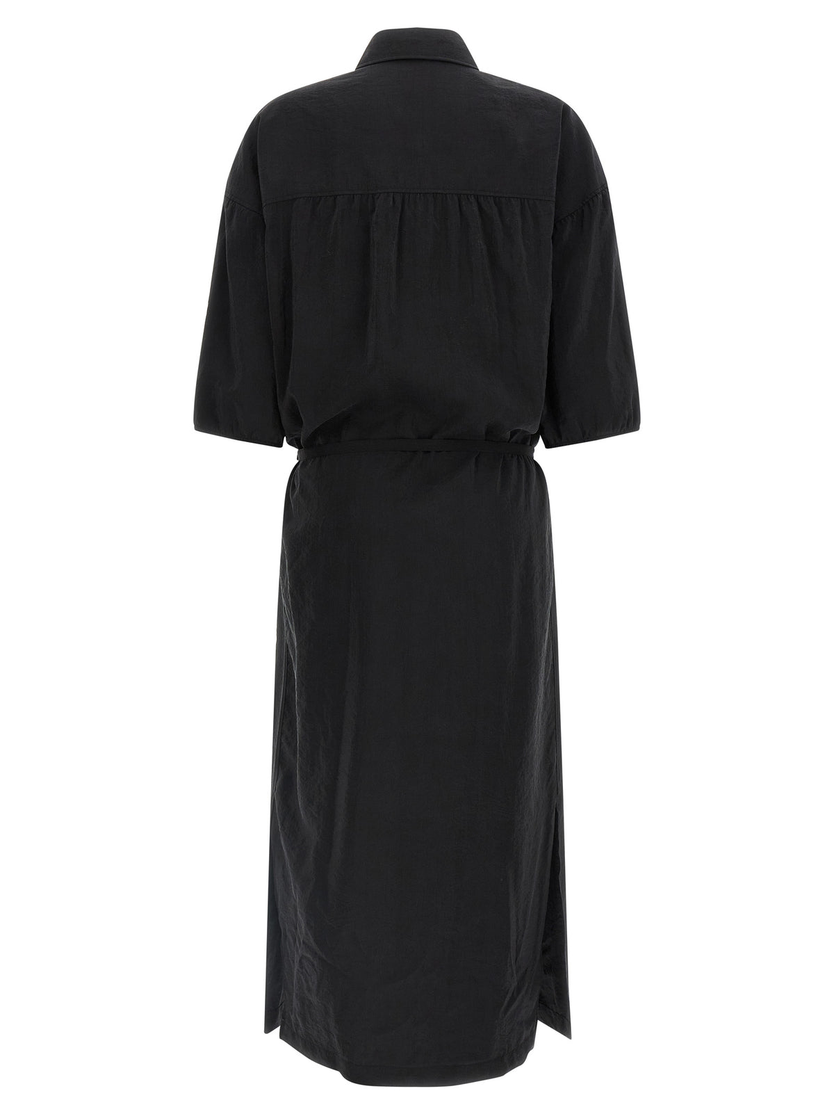 Robe midi en soie noire Lemaire