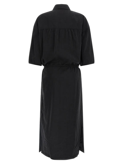 Lemaire Black Silk Midi Dress