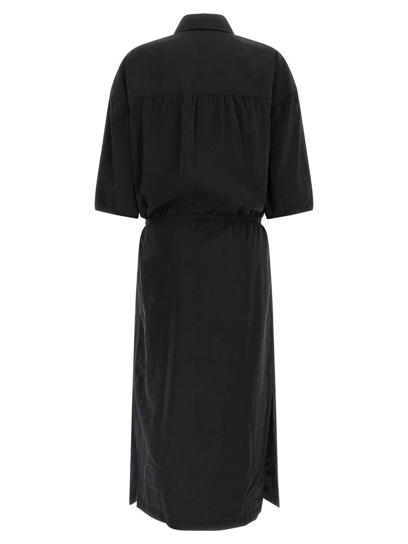 Lemaire Black Silk Midi Dress