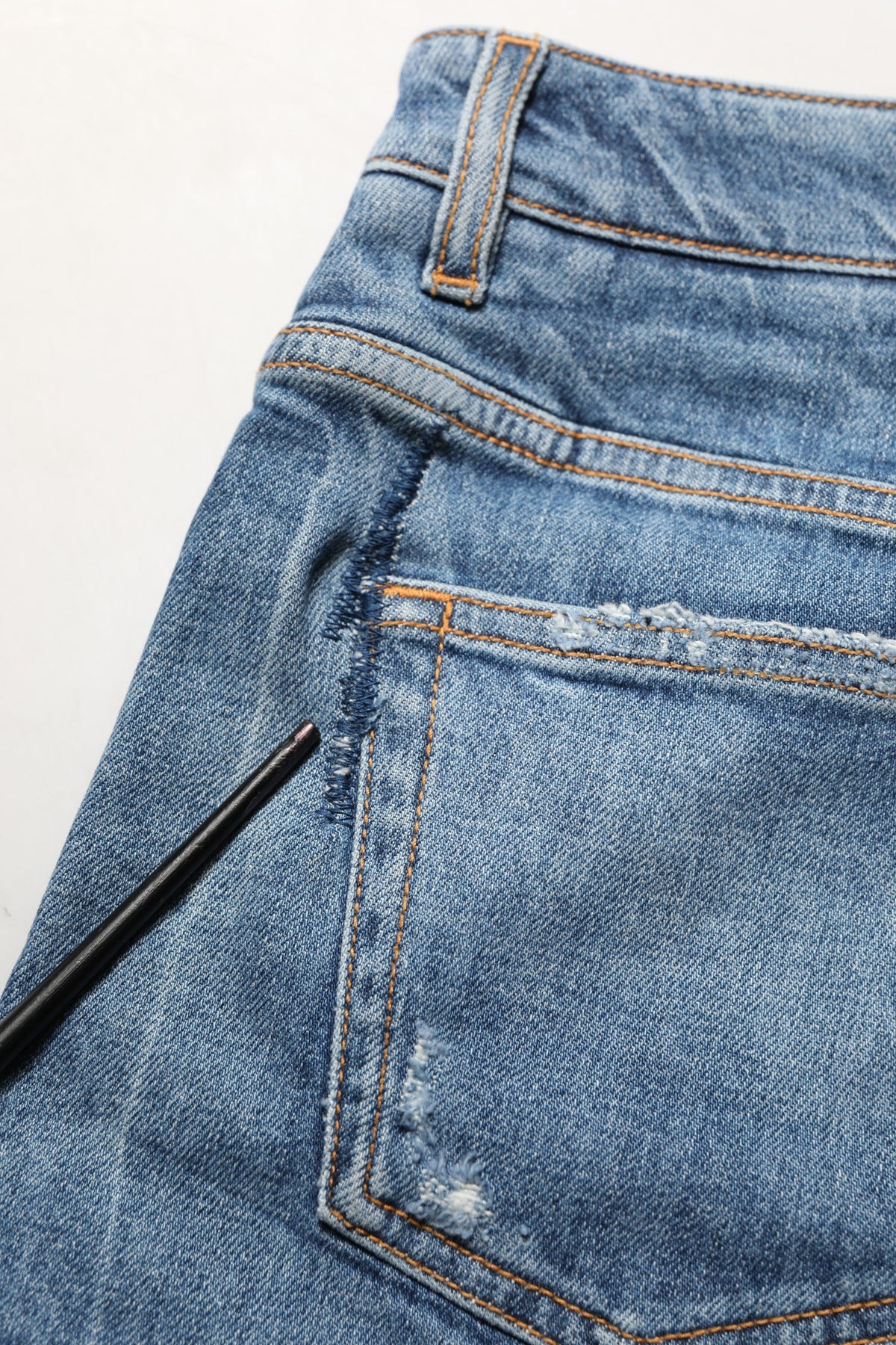 Short en jean taille haute en coton bleu Dolce & Gabbana