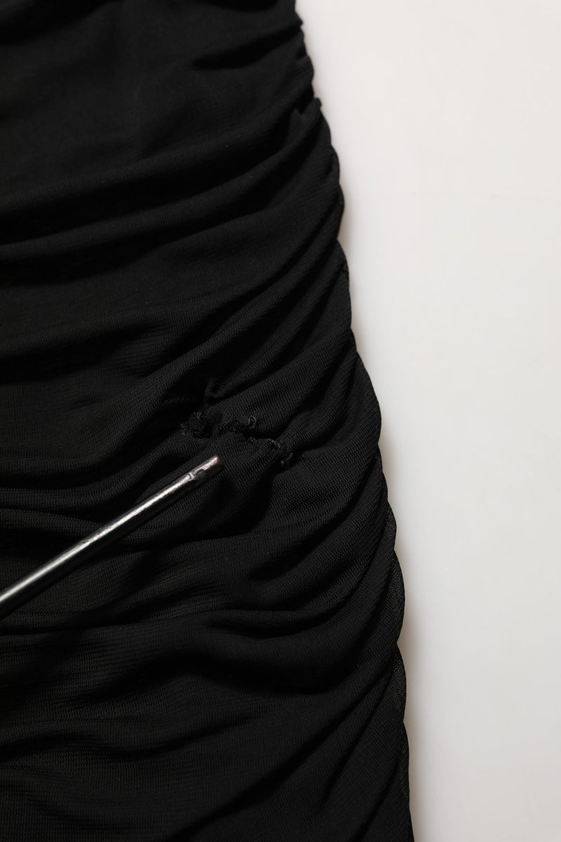 Dolce & Gabbana Black Viscose Mid Waist A-line Mini Skirt
