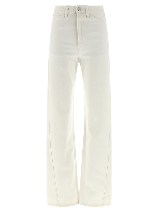 Lemaire White Cotton High-Waisted Jean