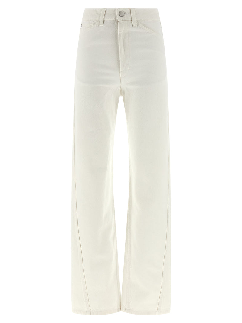 Lemaire White Cotton High-Waisted Jean