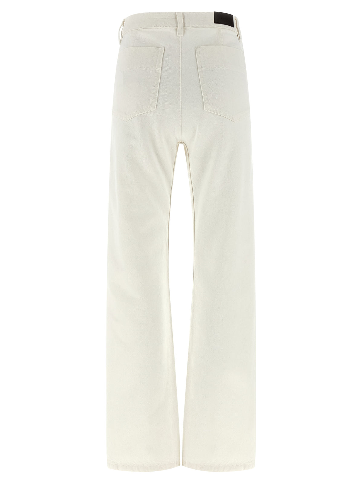 Jean taille haute en coton blanc Lemaire