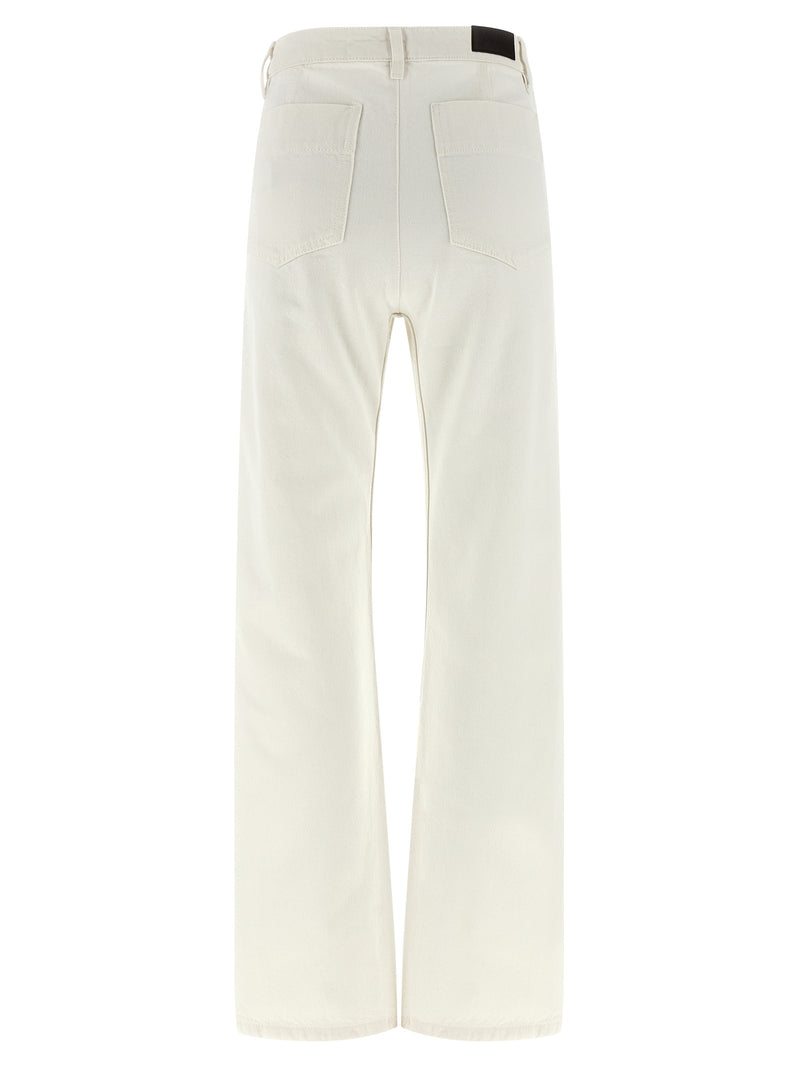 Lemaire White Cotton High-Waisted Jean