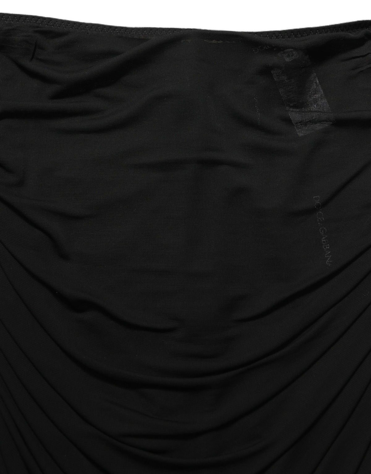 Mini-jupe noire Dolce & Gabbana en viscose, taille mi-haute, coupe trapèze